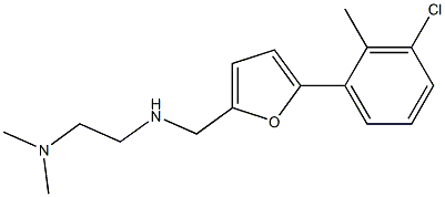 N1-((5-(3-CHLORO-2-METHYLPHENYL)-2-FURYL)METHYL)-N2,N2-DIMETHYLETHANE-1,2-DIAMINE Struktur