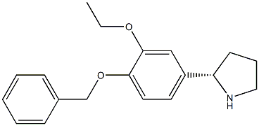 4-((2S)PYRROLIDIN-2-YL)-2-ETHOXY-1-(PHENYLMETHOXY)BENZENE Struktur