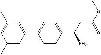 METHYL (3R)-3-AMINO-3-[4-(3,5-DIMETHYLPHENYL)PHENYL]PROPANOATE Struktur