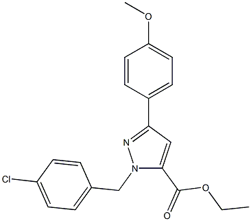 ETHYL 1-(4-CHLOROBENZYL)-3-(4-METHOXYPHENYL)-1H-PYRAZOLE-5-CARBOXYLATE Struktur