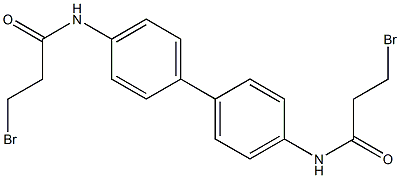 3-BROMO-N-[4'-(3-BROMO-PROPIONYLAMINO)-BIPHENYL-4-YL]-PROPIONAMIDE Struktur