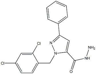 1-(2,4-DICHLOROBENZYL)-3-PHENYL-1H-PYRAZOLE-5-CARBOHYDRAZIDE Struktur