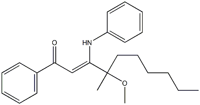 4-METHOXY-4-METHYL-1-PHENYL-3-PHENYLAMINO-DEC-2-EN-1-ONE Struktur