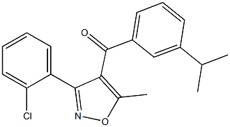 4-(3-ISOPROPYLBENZOYL)-3-(2-CHLOROPHENYL)-5-METHYLISOXAZOLE Struktur