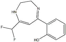 2-[7-DIFLUOROMETHYL-2,3-DIHYDRO-1H-1,4-DIAZEPINE-5-YL]PHENOL Struktur