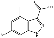 6-BROMO-4-METHYL-3-(1H)INDAZOLE CARBOXYLIC ACID Struktur