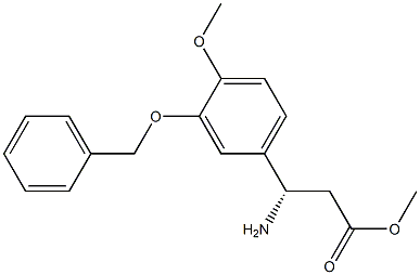 METHYL (3S)-3-AMINO-3-[4-METHOXY-3-(PHENYLMETHOXY)PHENYL]PROPANOATE Struktur