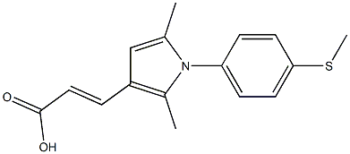 (2E)-3-[2,5-DIMETHYL-1-[4-(METHYLTHIO)PHENYL]-1H-PYRROL-3-YL]ACRYLIC ACID Struktur