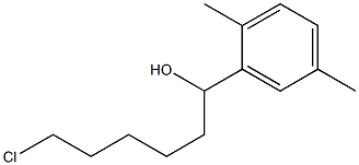 6-CHLORO-1-(2,5-DIMETHYLPHENYL)-1-HEXANOL Struktur