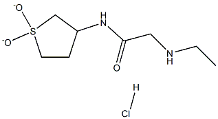 N-(1,1-DIOXIDOTETRAHYDROTHIEN-3-YL)-2-(ETHYLAMINO)ACETAMIDE HYDROCHLORIDE Struktur