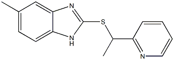 2-[(1-(PYRID-2-YL)-ETHYL)THIO]-5-METHYLBENZIMIDAZOLE Struktur