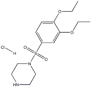 1-[(3,4-DIETHOXYPHENYL)SULFONYL]PIPERAZINE HYDROCHLORIDE Struktur