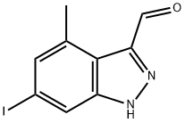 6-IODO-4-METHYL-3-(1H)INDAZOLE CARBOXALDEHYDE Struktur