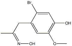 2-BROMO-4-HYDROXY-5-METHOXYPHENYLACETONE OXIME Struktur