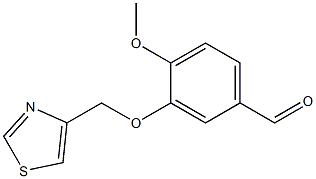 4-METHOXY-3-(1,3-THIAZOL-4-YLMETHOXY)BENZALDEHYDE Struktur