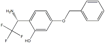 2-((1R)-1-AMINO-2,2,2-TRIFLUOROETHYL)-5-(PHENYLMETHOXY)PHENOL Struktur