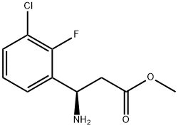 METHYL (3R)-3-AMINO-3-(3-CHLORO-2-FLUOROPHENYL)PROPANOATE Struktur