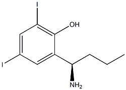 2-((1R)-1-AMINOBUTYL)-4,6-DIIODOPHENOL Struktur