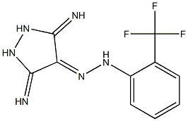 3,5-DIIMINOPYRAZOLIDIN-4-ONE [2-(TRIFLUOROMETHYL)PHENYL]HYDRAZONE Struktur