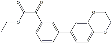 ETHYL 3-[3,4-(ETHYLENEDIOXY)PHENYL]BENZOYLFORMATE Struktur