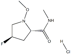 TRANS-4-FLUORO-N-METHYL-N-METHOXY-L-PROLINAMIDE HCL Struktur