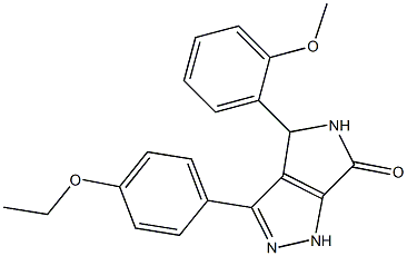 3-(4-ETHOXYPHENYL)-4-(2-METHOXYPHENYL)-4,5-DIHYDROPYRROLO[3,4-C]PYRAZOL-6(1H)-ONE Struktur