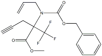 METHYL 2-(ALLYL[(BENZYLOXY)CARBONYL]AMINO)-2-(TRIFLUOROMETHYL)PENT-4-YNOATE Struktur