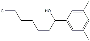 6-CHLORO-1-(3,5-DIMETHYLPHENYL)-1-HEXANOL Struktur