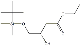 (3S)-4-TERT-BUTYLDIMETHYLSILYLOXY-3-HYDROXYBUTANOIC ACID ETHYL ESTER Struktur