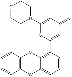 2-(MORPHOLIN-4-YL)-6-(THIANTHREN-1-YL)-4H-PYRAN-4-ONE Struktur