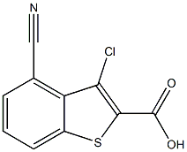 3-CHLORO-4-CYANO-1-BENZOTHIOPHENE-2-CARBOXYLIC ACID Struktur