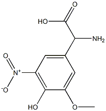 AMINO-(4-HYDROXY-3-METHOXY-5-NITRO-PHENYL)-ACETIC ACID Struktur