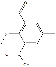 3-FORMYL-2-METHOXY-5-METHYLPHENYLBORONIC ACID Struktur