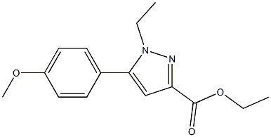 ETHYL 1-ETHYL-5-(4-METHOXYPHENYL)-1H-PYRAZOLE-3-CARBOXYLATE Struktur