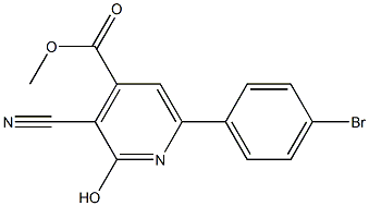 METHYL 6-(4-BROMOPHENYL)-3-CYANO-2-HYDROXYPYRIDINE-4-CARBOXYLATE Struktur