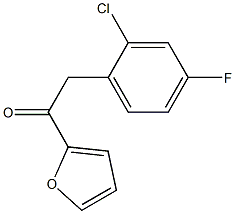 2-(2-CHLORO-4-FLUOROPHENYL)-1-(2-FURYL)ETHAN-1-ONE Struktur