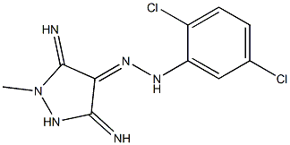 (4E)-3,5-DIIMINO-1-METHYLPYRAZOLIDIN-4-ONE (2,5-DICHLOROPHENYL)HYDRAZONE Struktur