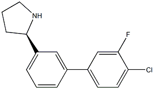 (2R)-2-[3-(4-CHLORO-3-FLUOROPHENYL)PHENYL]PYRROLIDINE Struktur