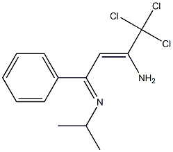 1,1,1-TRICHLORO-4-ISOPROPYLIMINO-4-PHENYLBUT-2-(Z)-ENE-2-AMINE Struktur