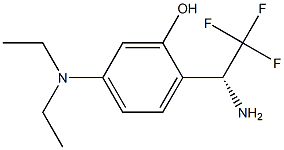 2-((1R)-1-AMINO-2,2,2-TRIFLUOROETHYL)-5-(DIETHYLAMINO)PHENOL Struktur