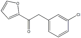 2-(3-CHLOROPHENYL)-1-(2-FURYL)ETHAN-1-ONE Struktur