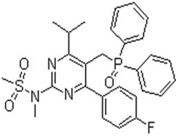 N-[5-(Diphenylphosphinoylmethyl)-4-(4-fluorophenyl)-6-isopropylpyrimidin-2-yl]-N-methylmethanesulfonamide