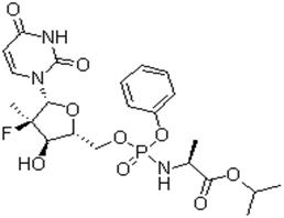 N-[[P(S),2'R]-2'-脫氧-2'-氟-2'-甲基-P-苯基-5'-尿苷酰基]-L-丙氨酸異丙酯