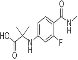 N-[3-氟-4-[(甲基氨基)羰基]苯基]-2-甲基丙氨酸