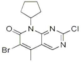 6-溴-2-氯-8-環(huán)戊基-5-甲基吡啶并[2,3-d]嘧啶-7(8H)-