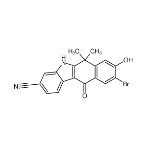 9-Bromo-8-hydroxy-6,6-dimethyl-11-oxo-6,11-dihydro-5H-benzo[b]carbazole-3-carbonitrile