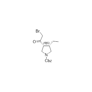 (3R,4S)-3-(2-溴乙?；?-4-乙基-1-吡咯烷羧酸芐酯