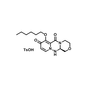 (12AR)-7-(己氧基)-3,4,12,12A四氫-1H-[1,4]惡嗪并[3,4-C]吡啶并[2,1-F]的[1,2,4] 三嗪-6,8-二酮甲苯磺酸鹽