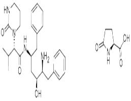 N-(4-氨基-1-芐基-3-羥基-5-苯基戊基)-3-甲基-2-(2-氧代四氫嘧啶-1-基)-丁酰胺 5-氧代吡咯烷-2-甲酸