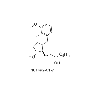 (1R,2R,3AS,9AS)-2,3,3A,4,9,9A-六氫-1-[(3S)-3-甲氧基辛基]-1H-苯并[F]茚-2,5-二醇 ：